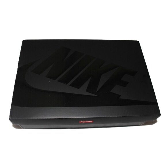 nib SUPREME x AIR FORCE 1 Low Box Logo Sneakers in Black Leather - Unisex M9/W11 - Picture 14 of 16